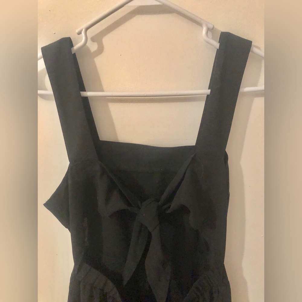 NWT Entro Black Maxi Boho Dress with back tie and thick straps size small - Picture 6 of 10